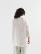 Quitan Round Collar Shirt in Off White - QUITAN at Worthwhile - shop TOP