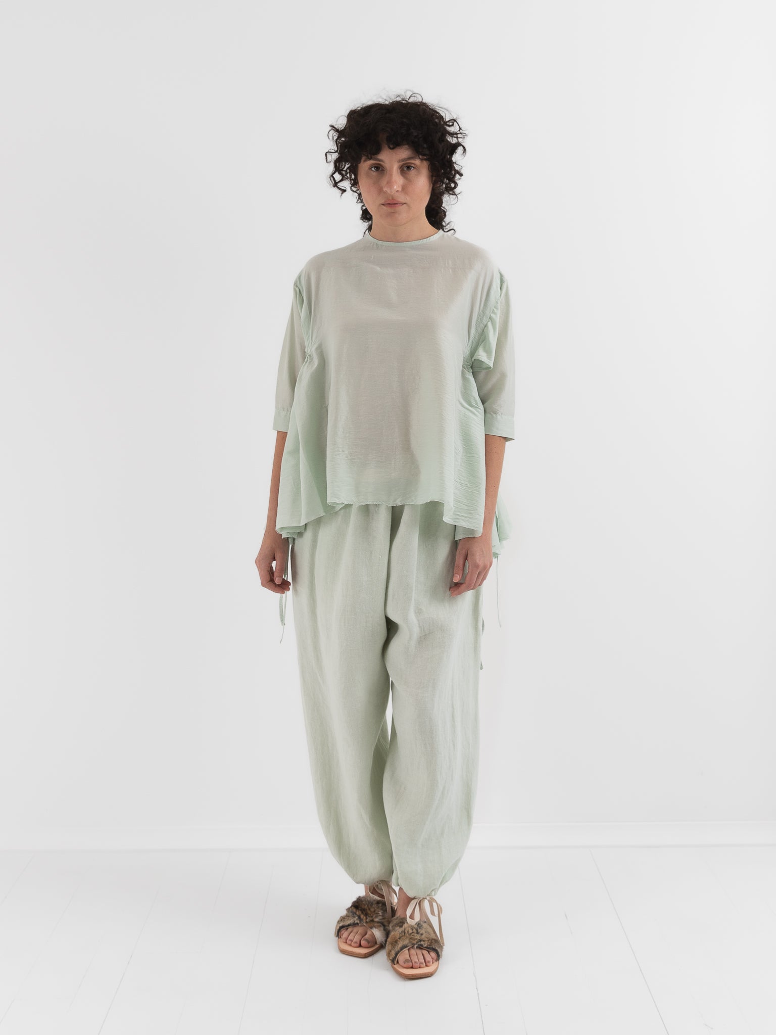 Quitan Blouse in Mint Sage - QUITAN at Worthwhile - shop TOP