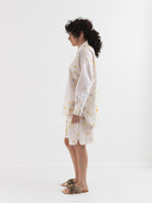 Quitan Wide Shirt in Flower No. 2 - QUITAN at Worthwhile - shop TOP