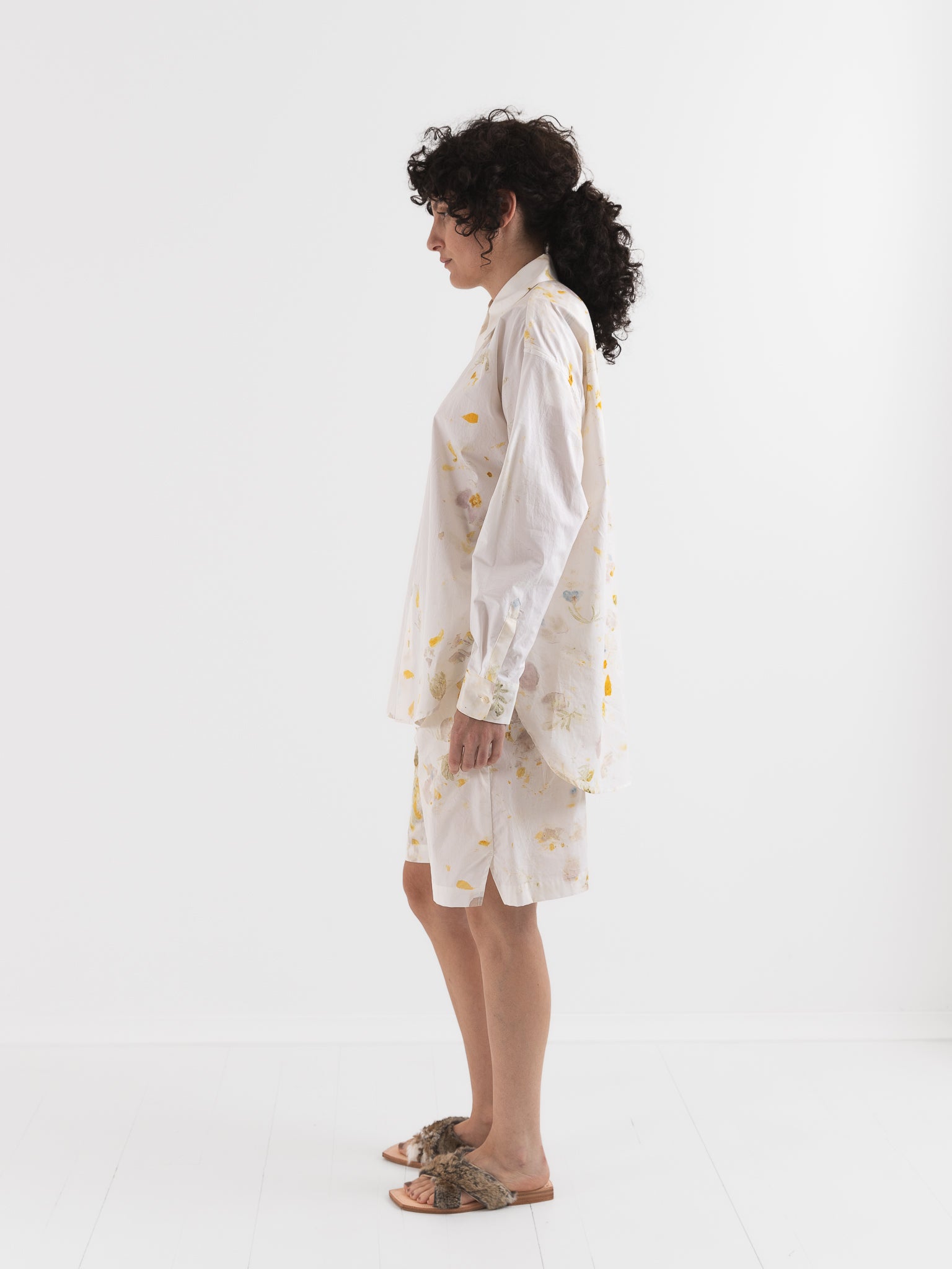 Quitan Wide Shirt in Flower No. 2 - QUITAN at Worthwhile - shop TOP