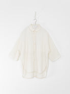 Quitan Round Collar Shirt in Off White - QUITAN at Worthwhile - shop TOP