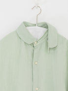 Quitan Round Collar Shirt in Mint Sage - QUITAN at Worthwhile - shop TOP