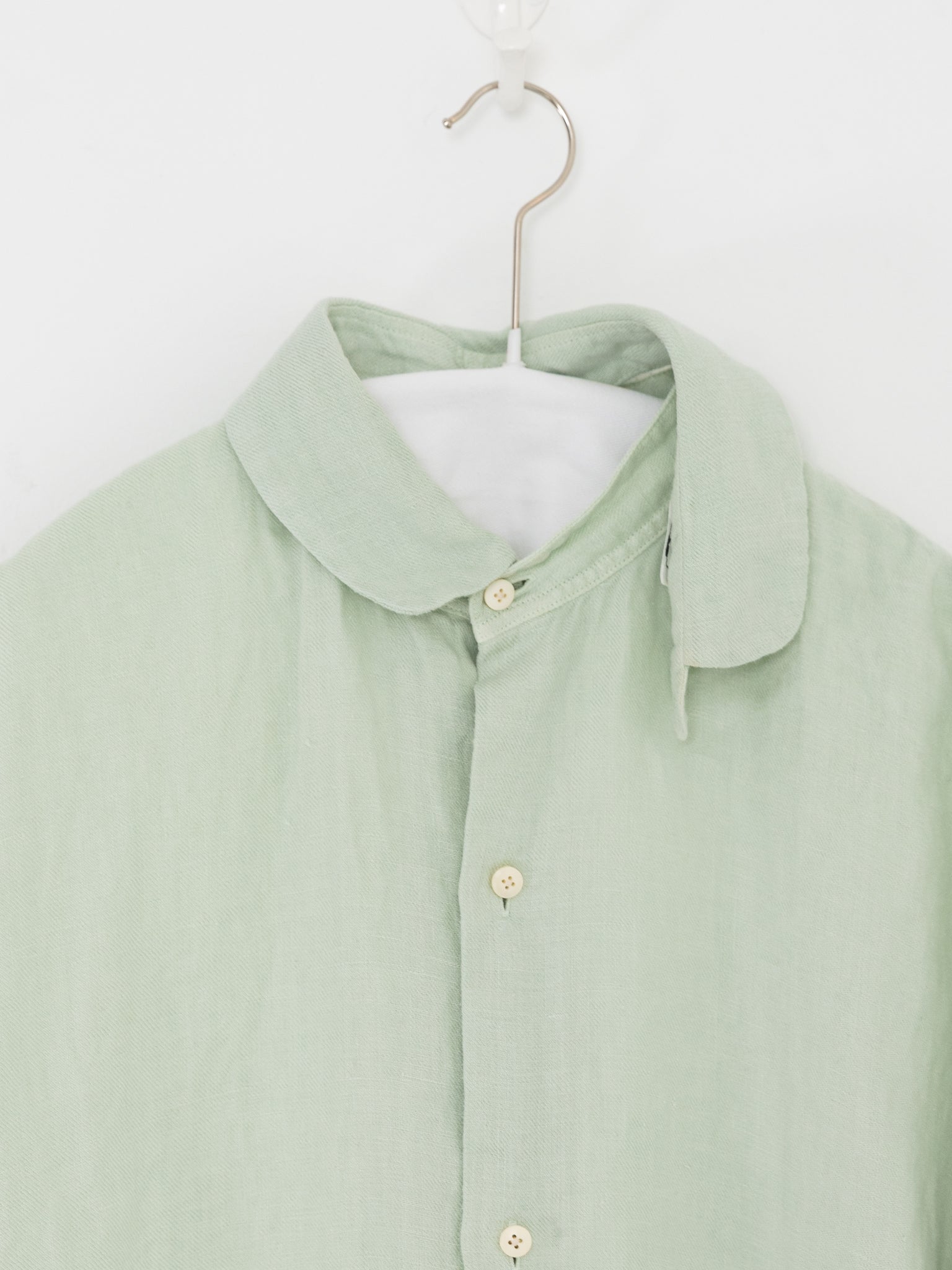 Quitan Round Collar Shirt in Mint Sage - QUITAN at Worthwhile - shop TOP