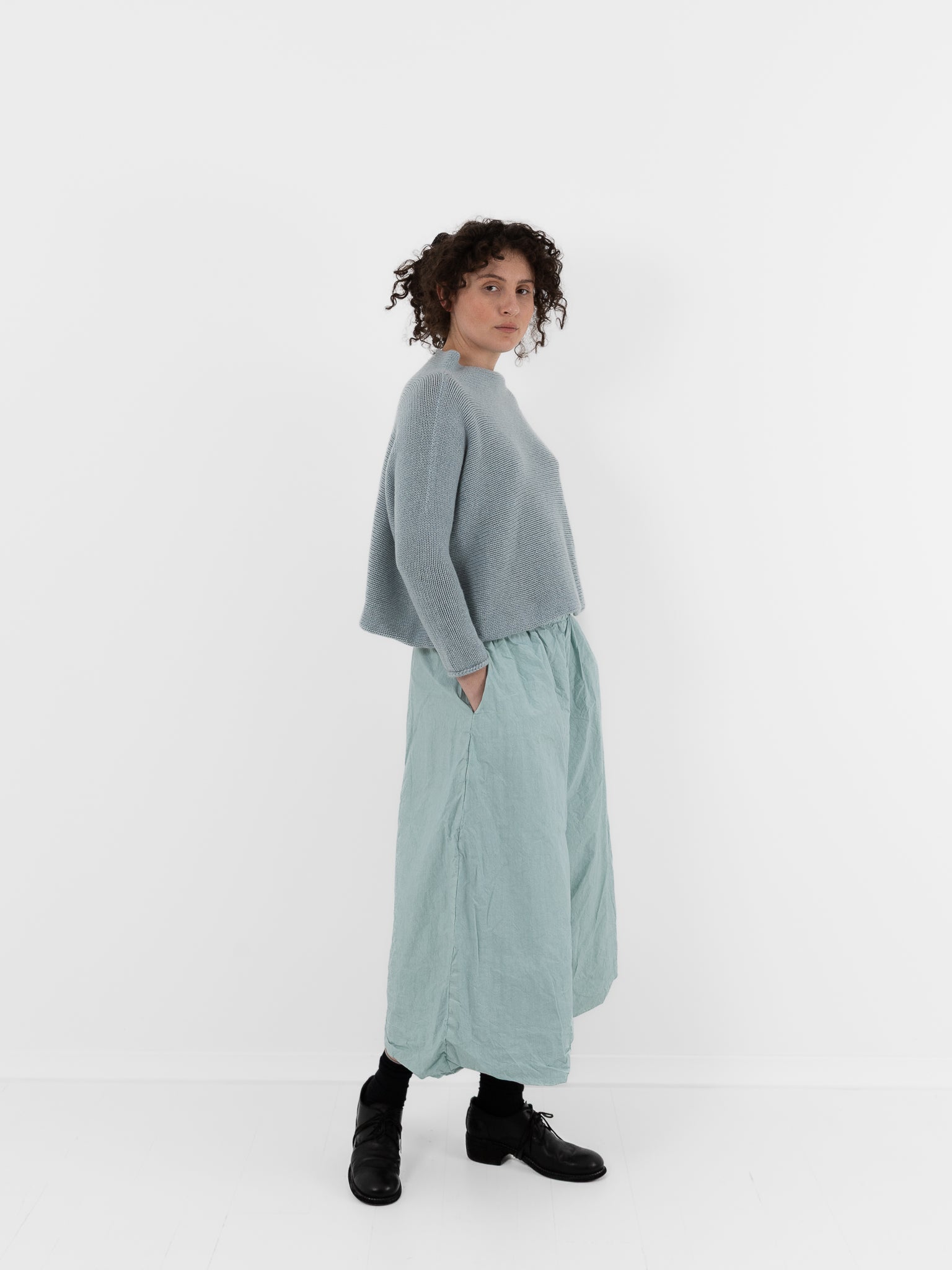 Ricorrrobe Hazel Sweater in Aqua Quartz - RICORRROBE at Worthwhile - shop SWEATER