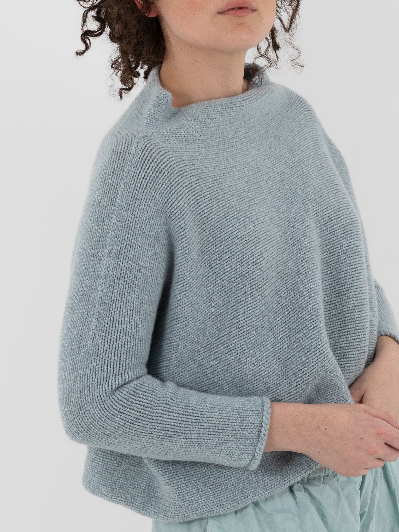 Ricorrrobe Hazel Sweater in Aqua Quartz - RICORRROBE at Worthwhile - shop SWEATER