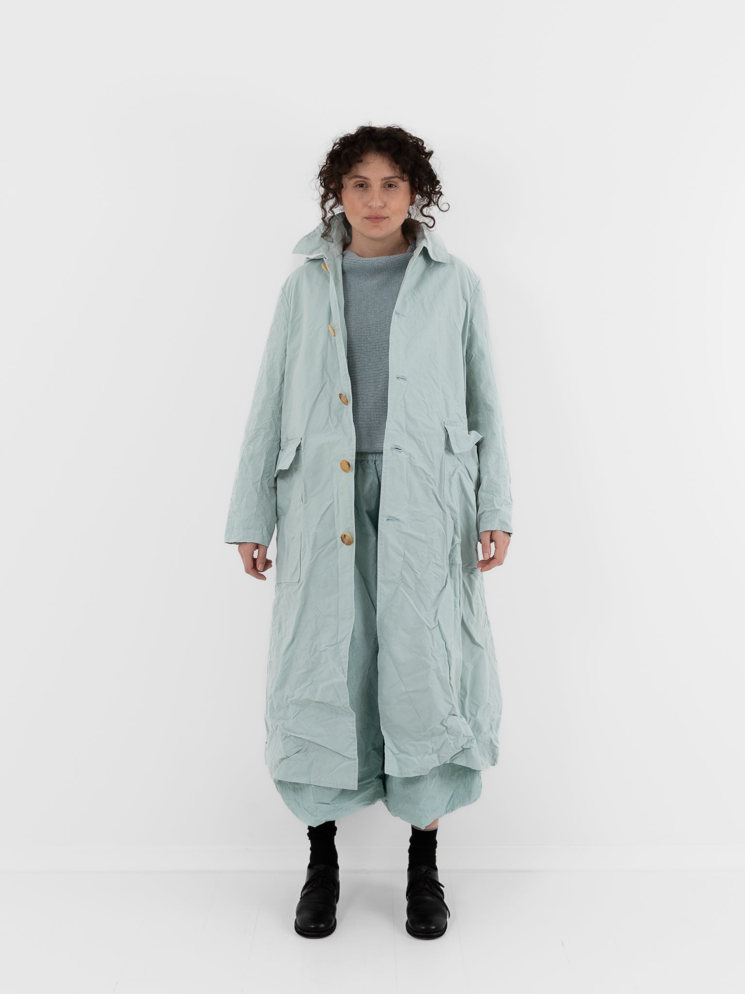 Ricorrrobe Rain Coat in Aqua Quartz - RICORRROBE at Worthwhile - shop COAT