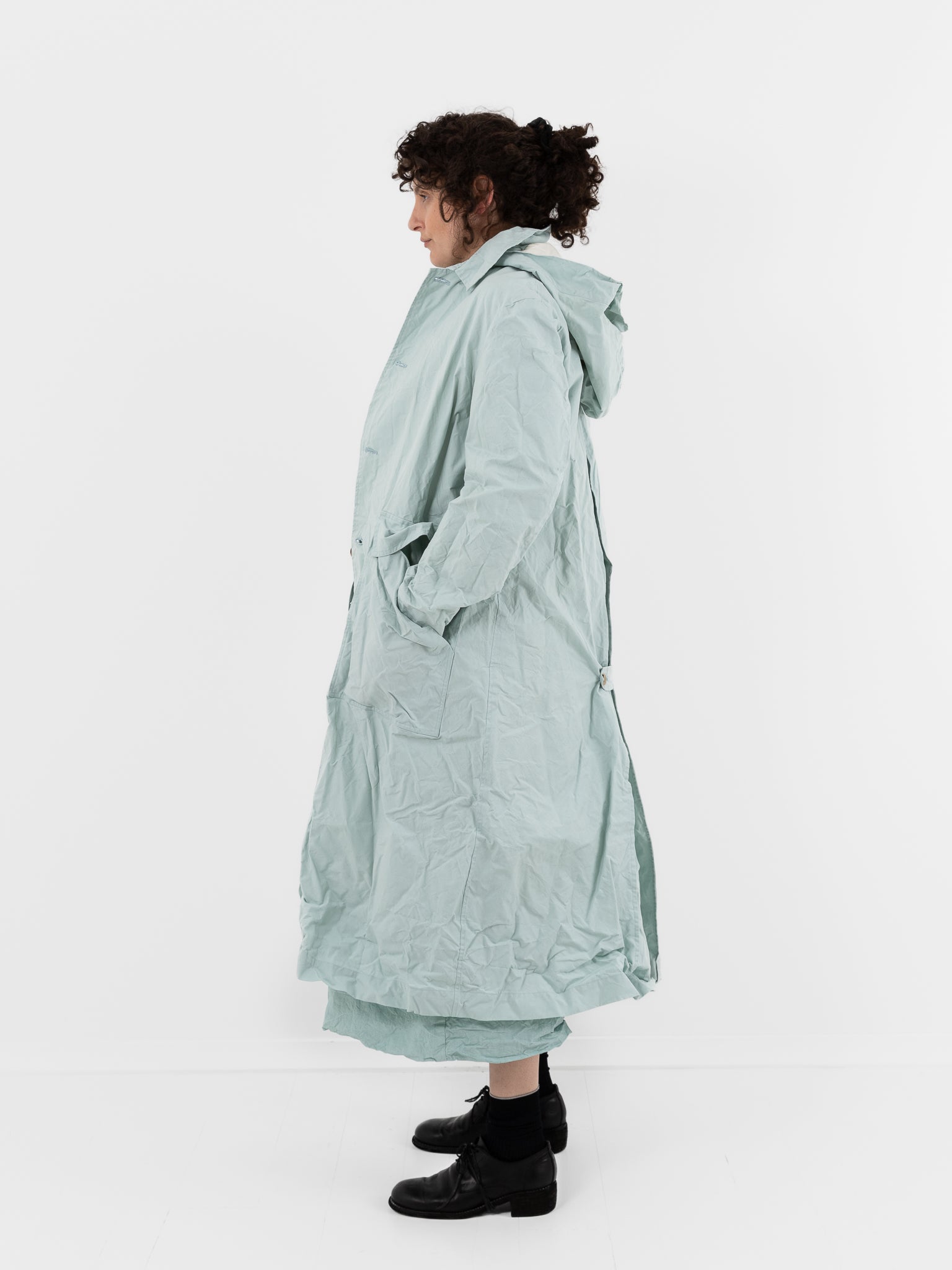 Ricorrrobe Rain Coat in Aqua Quartz - RICORRROBE at Worthwhile - shop COAT