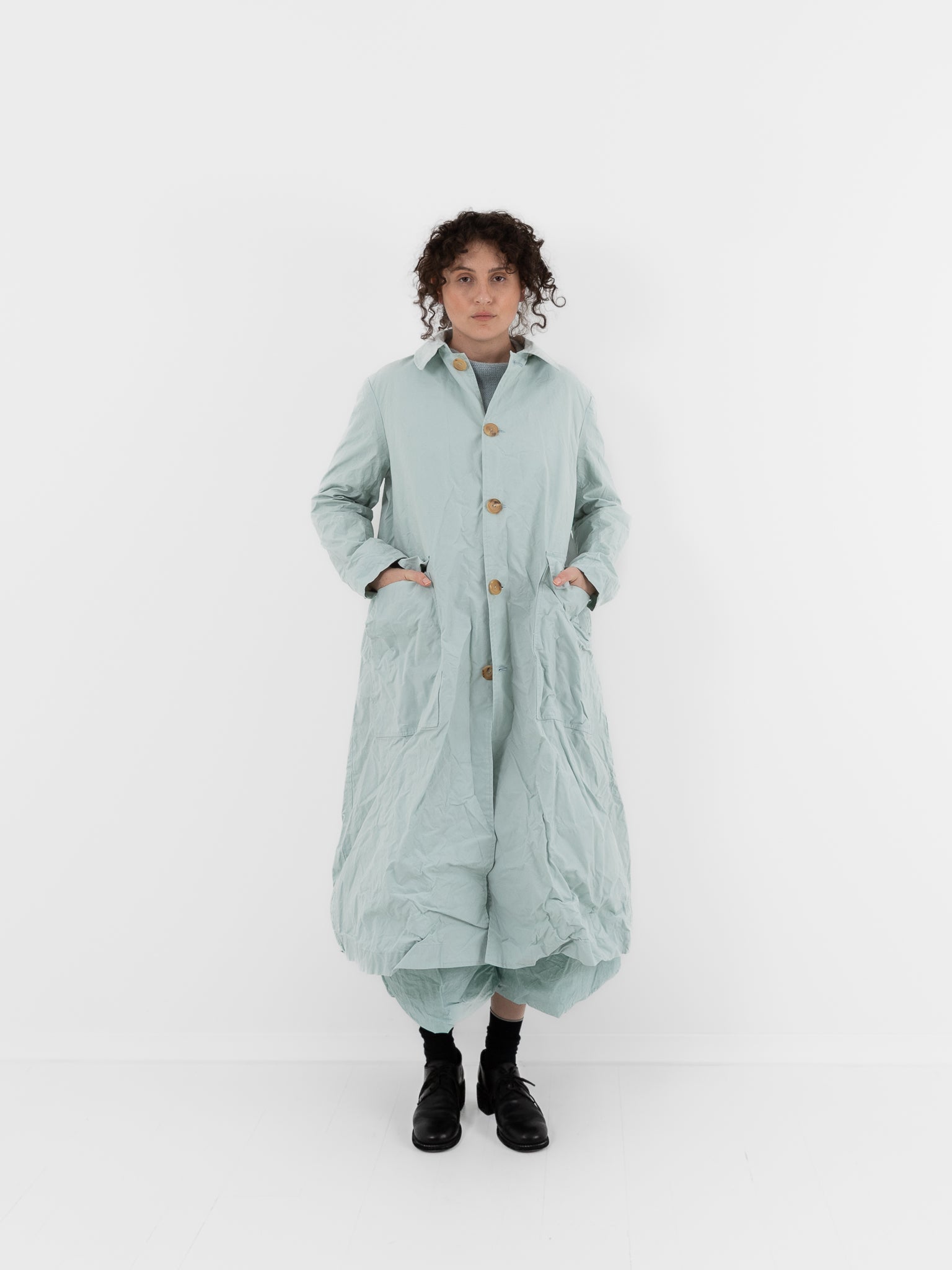 Ricorrrobe Rain Coat in Aqua Quartz - RICORRROBE at Worthwhile - shop COAT