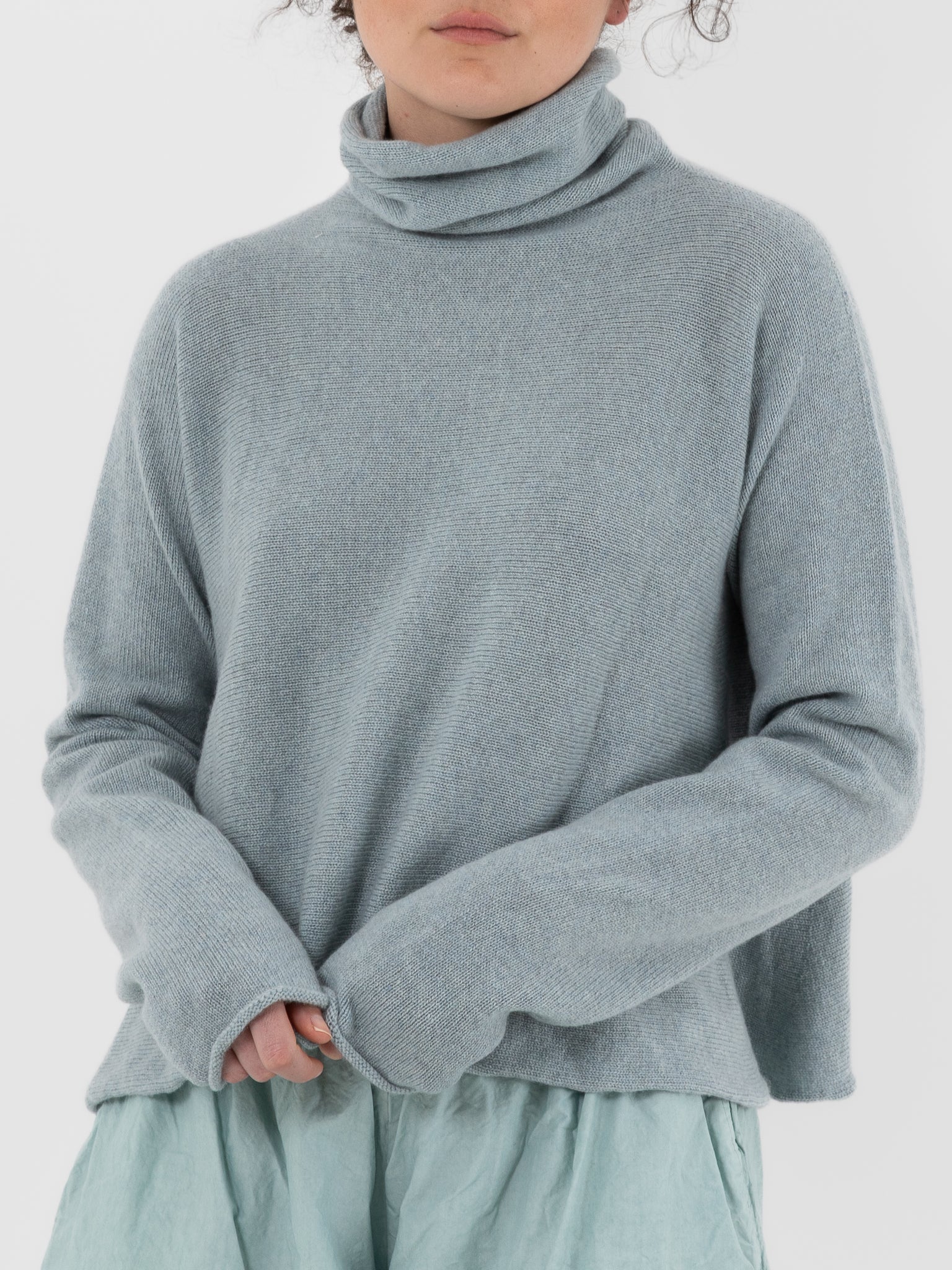 Ricorrrobe Juniper Sweater in Aqua Quartz - RICORRROBE at Worthwhile - shop CARDIGAN