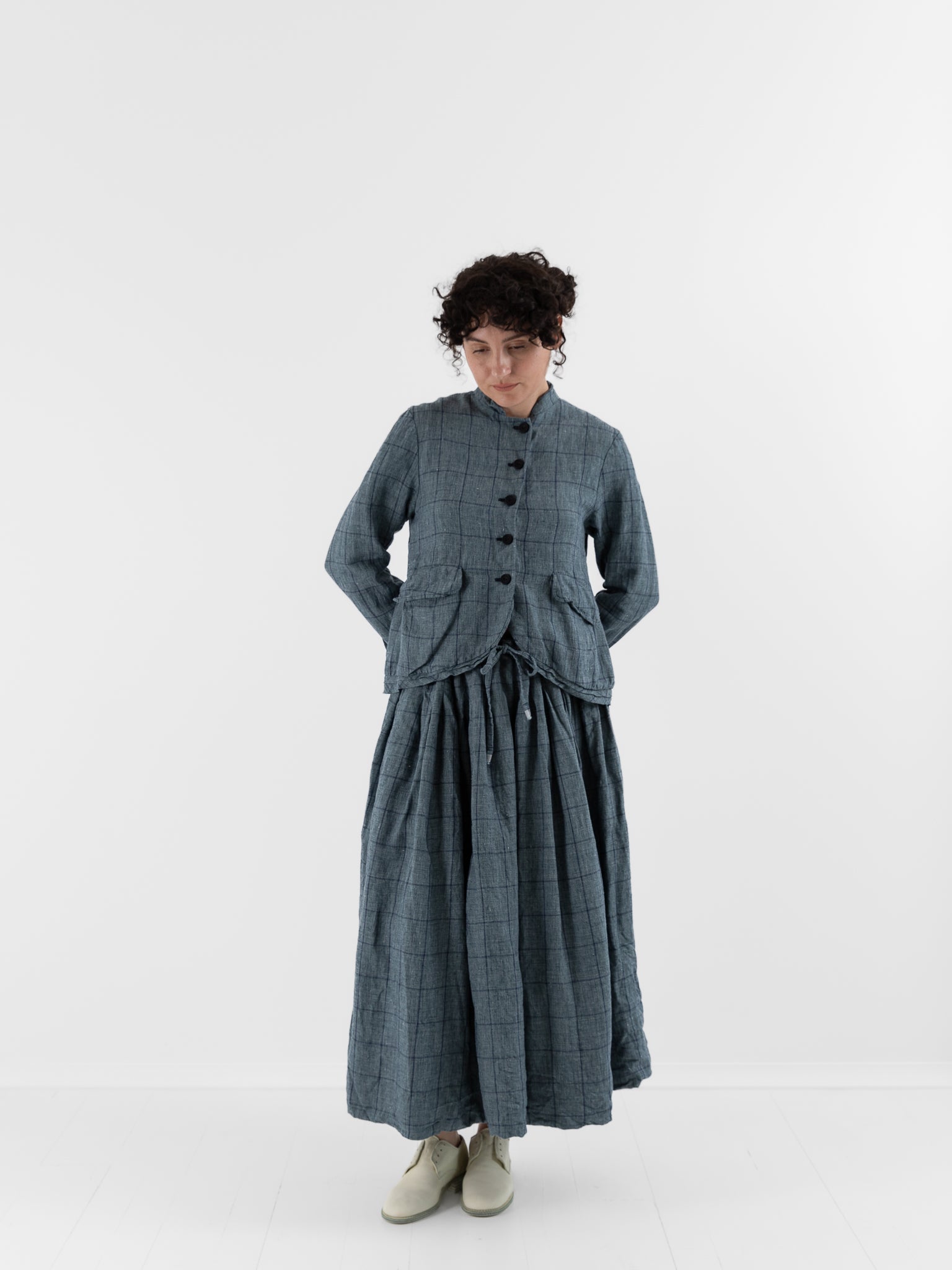 Ricorrrobe Sunflower Skirt in Windowpane - RICORRROBE at Worthwhile - shop SKIRT