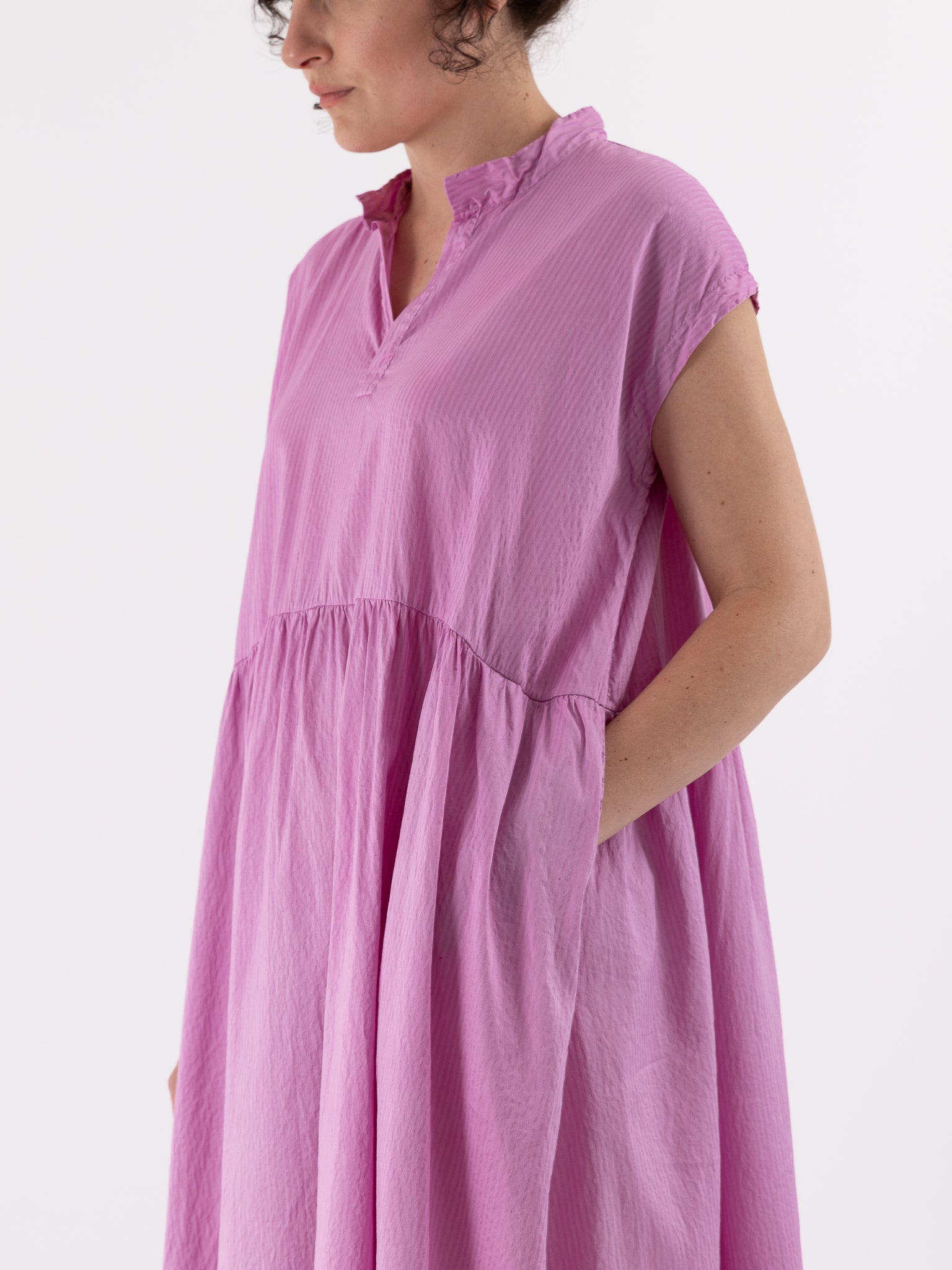 Risa Nakamura Dress Lilac Dye in Cochineal - RISA NAKAMURA at Worthwhile - shop DRESS
