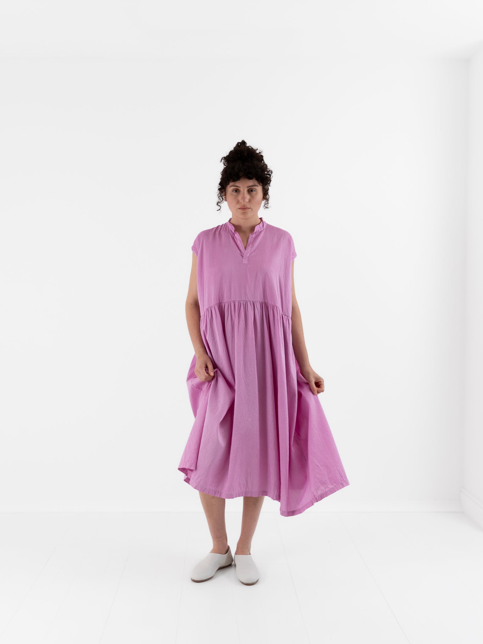 Risa Nakamura Dress Lilac Dye in Cochineal - RISA NAKAMURA at Worthwhile - shop DRESS