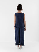 Risa Nakamura Reversible Top Sweet Pea in Blue & Dark Blue - RISA NAKAMURA at Worthwhile - shop TOP