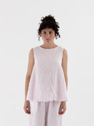 Risa Nakamura Reversible Top Sweet Pea in White & Pink - RISA NAKAMURA at Worthwhile - shop TOP