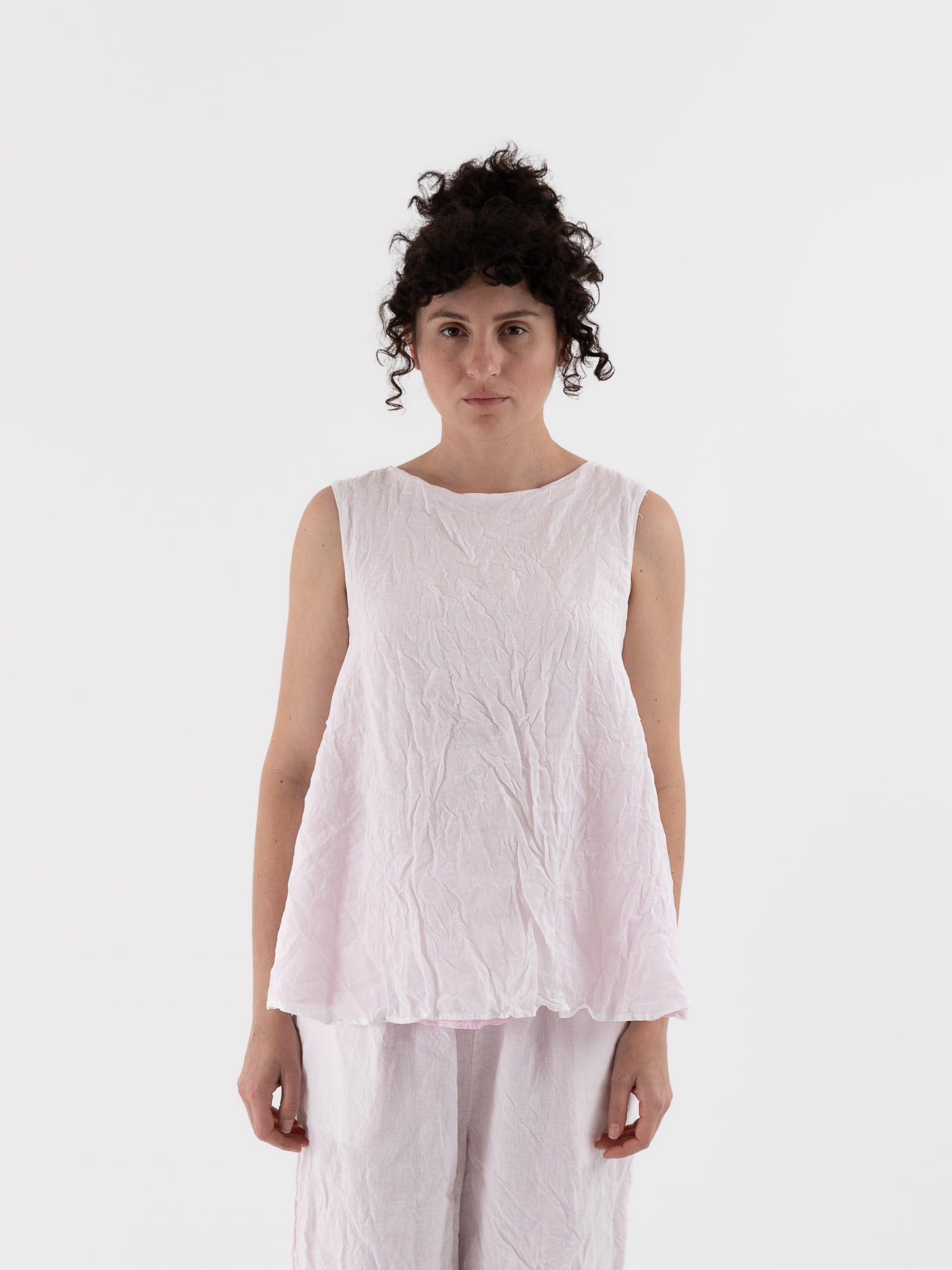 Risa Nakamura Reversible Top Sweet Pea in White & Pink - RISA NAKAMURA at Worthwhile - shop TOP