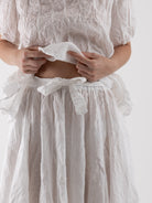 Risa Nakamura Skirt Sakura in White - RISA NAKAMURA at Worthwhile - shop SKIRT