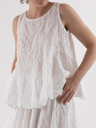 Risa Nakamura Top Sakura in White - RISA NAKAMURA at Worthwhile - shop TOP