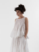 Risa Nakamura Top Sakura in White - RISA NAKAMURA at Worthwhile - shop TOP