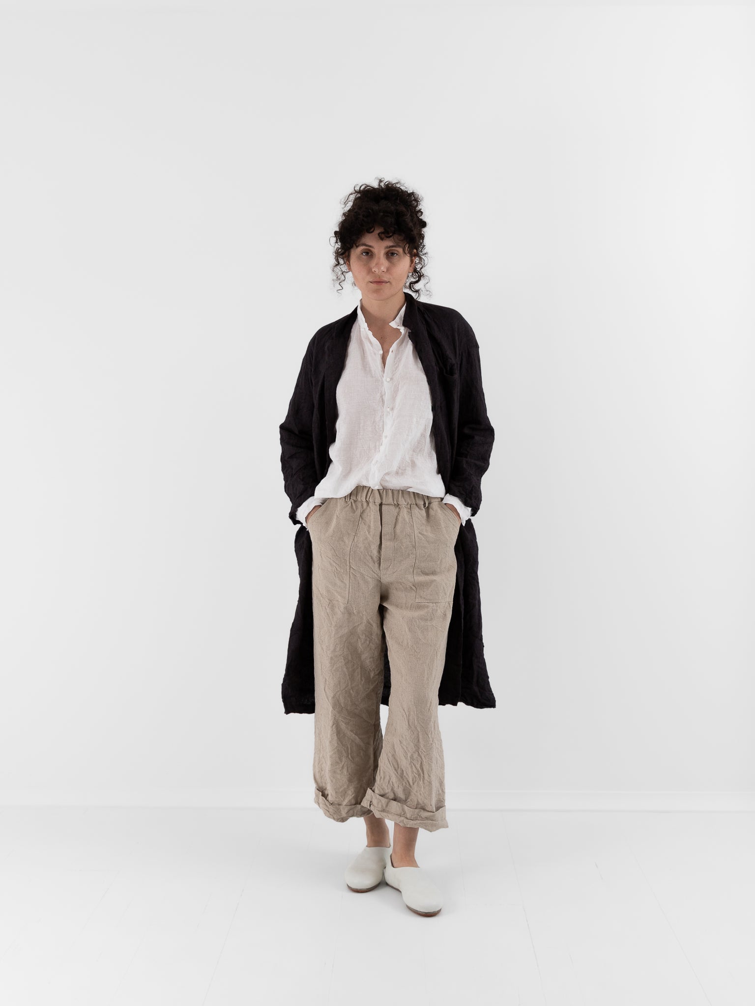 Risa Nakamura Coat Mokuren in Black - RISA NAKAMURA at Worthwhile - shop COAT