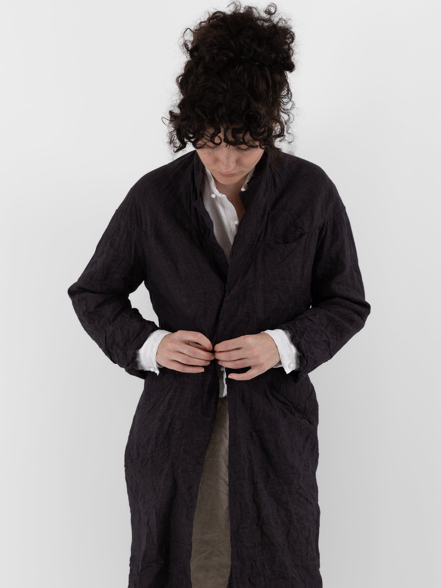 Risa Nakamura Coat Mokuren in Black - RISA NAKAMURA at Worthwhile - shop COAT