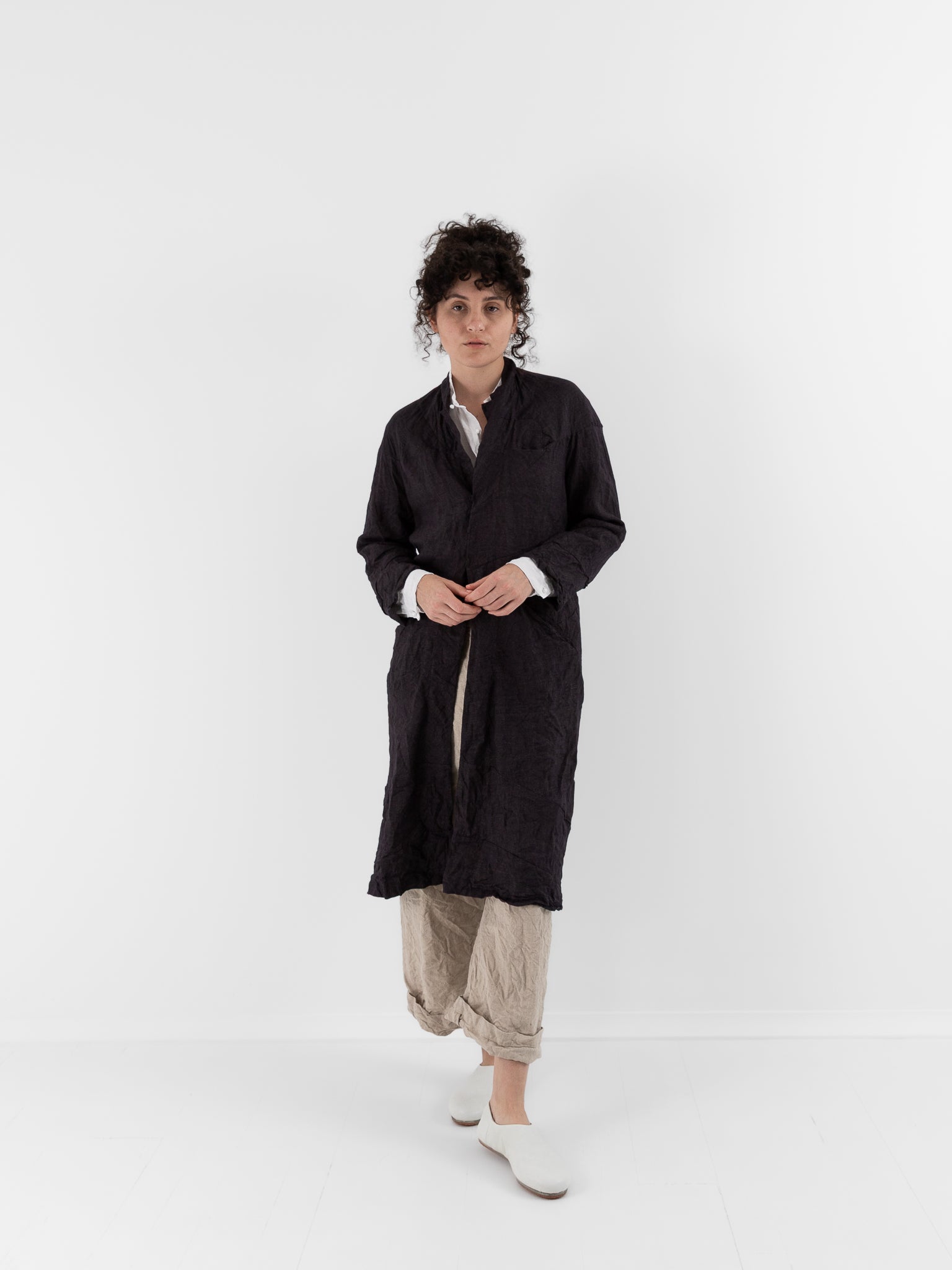Risa Nakamura Coat Mokuren in Black - RISA NAKAMURA at Worthwhile - shop COAT