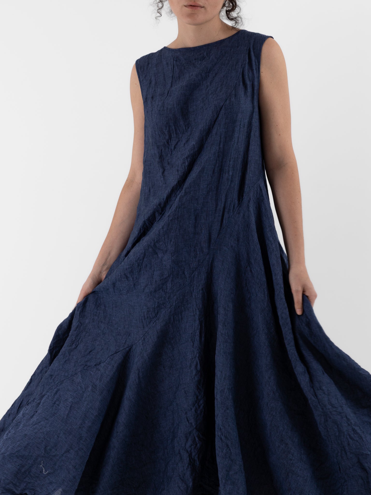 Risa Nakamura Dress Mokuren in Blue - RISA NAKAMURA at Worthwhile - shop DRESS