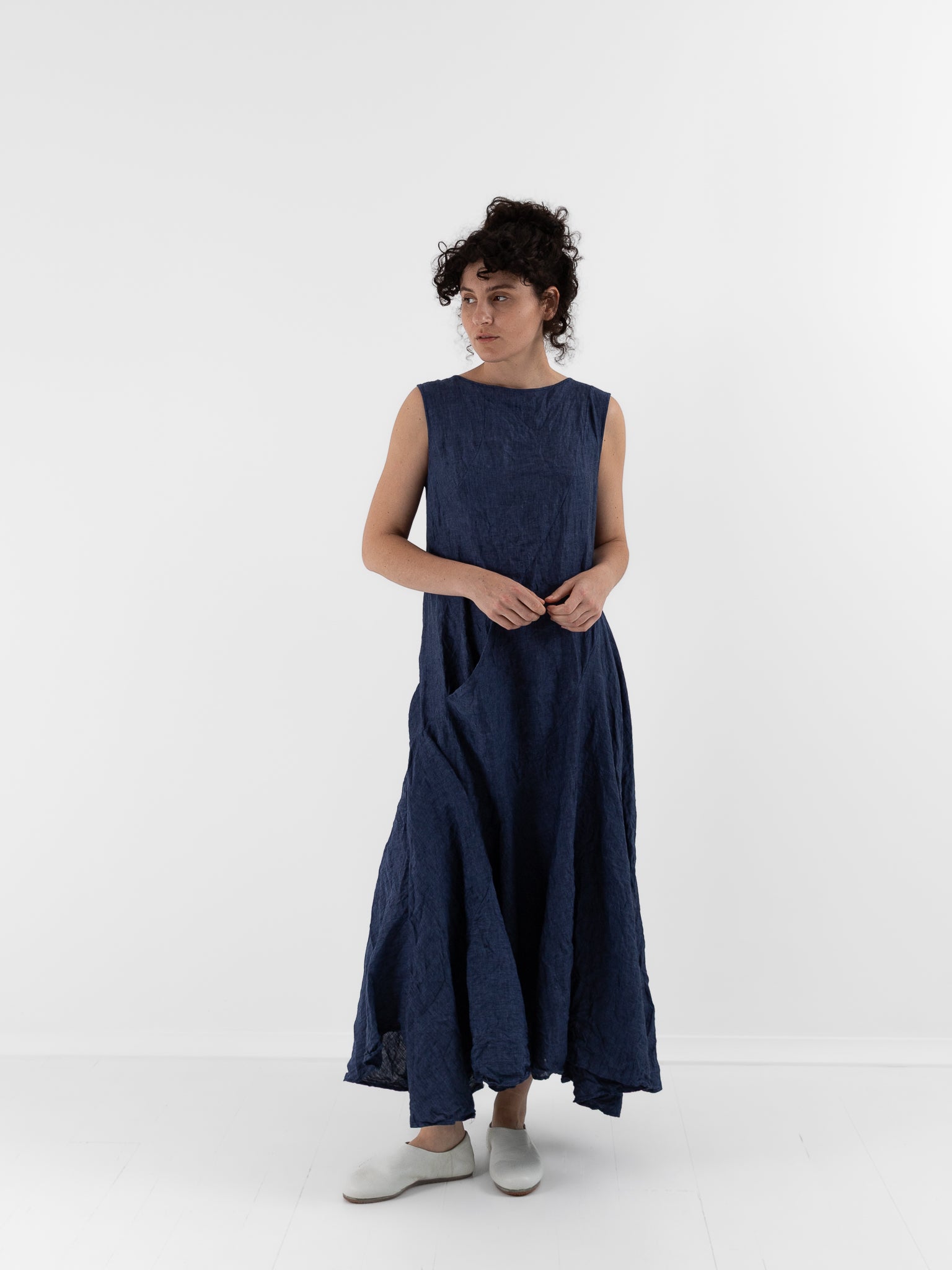 Risa Nakamura Dress Mokuren in Blue - RISA NAKAMURA at Worthwhile - shop DRESS