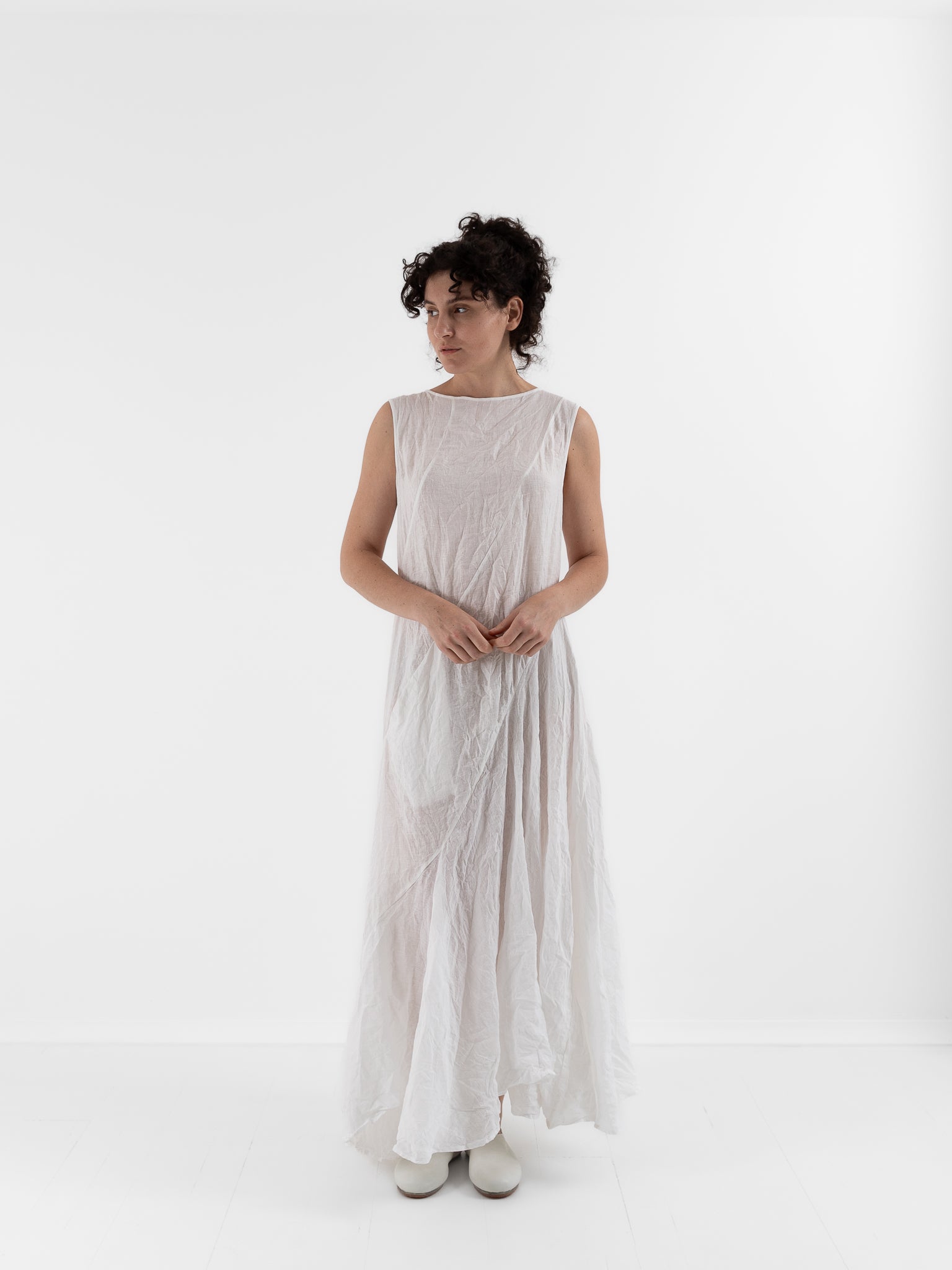Risa Nakamura Dress Mokuren in White - RISA NAKAMURA at Worthwhile - shop DRESS