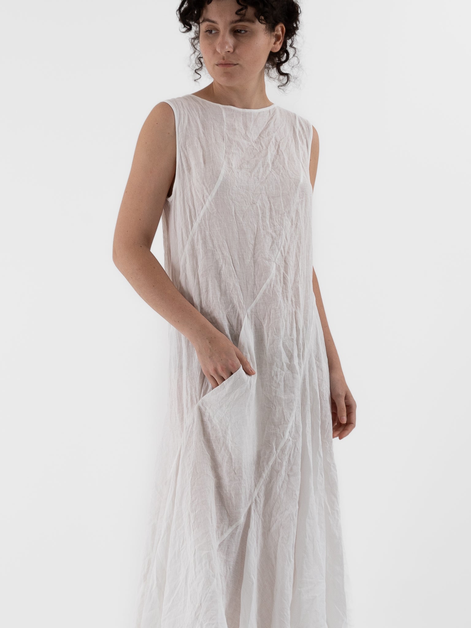 Risa Nakamura Dress Mokuren in White - RISA NAKAMURA at Worthwhile - shop DRESS