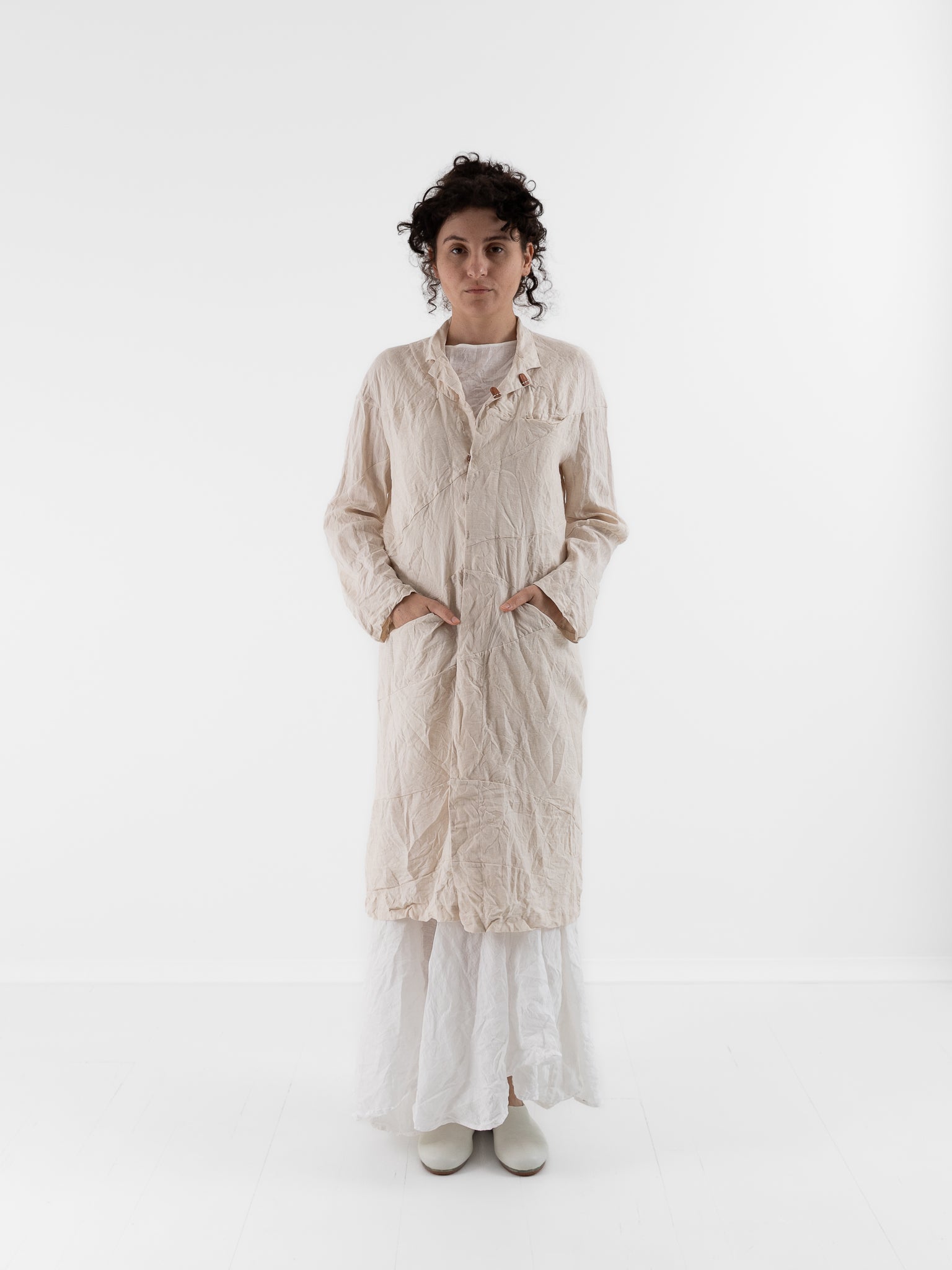 Risa Nakamura Coat Mokuren in Off White - RISA NAKAMURA at Worthwhile - shop COAT