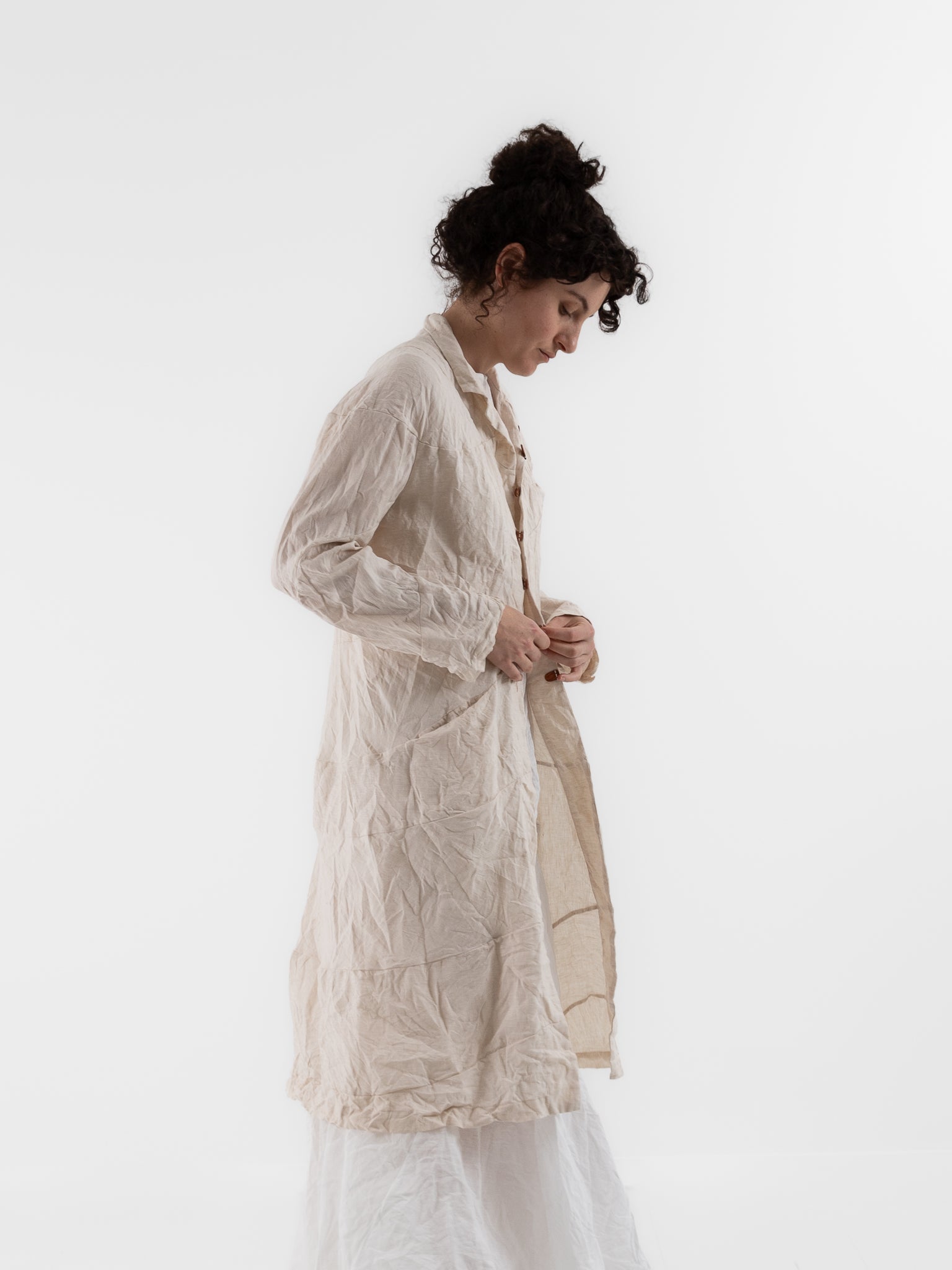 Risa Nakamura Coat Mokuren in Off White - RISA NAKAMURA at Worthwhile - shop COAT