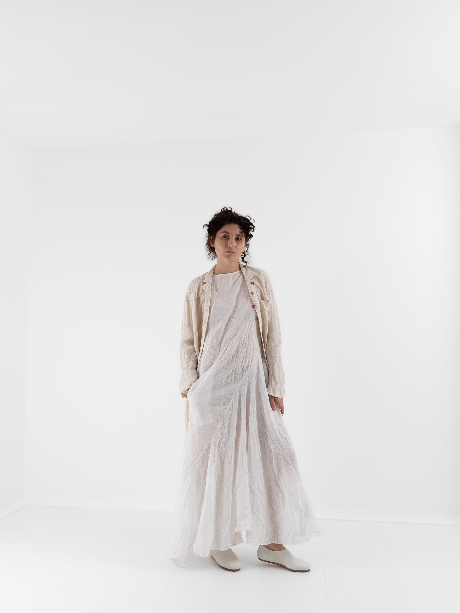 Risa Nakamura Coat Mokuren in Off White - RISA NAKAMURA at Worthwhile - shop COAT