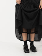 Sara Lanzi Sleeveless Dress with Cape, Black - Worthwhile, Inc.