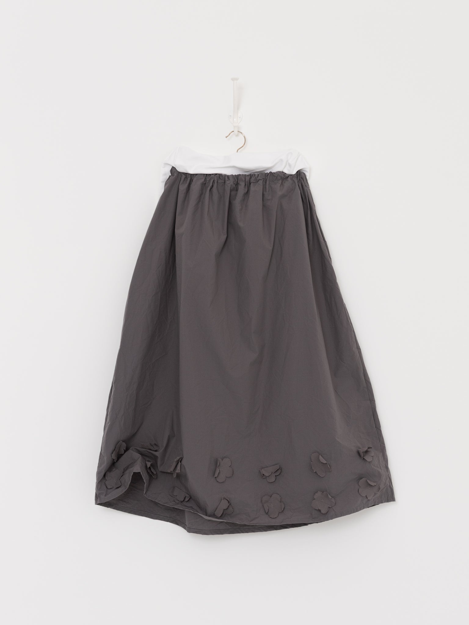 SCHA Skirt with Flowers in Charcoal Grey - SCHA at Worthwhile - shop SKIRT
