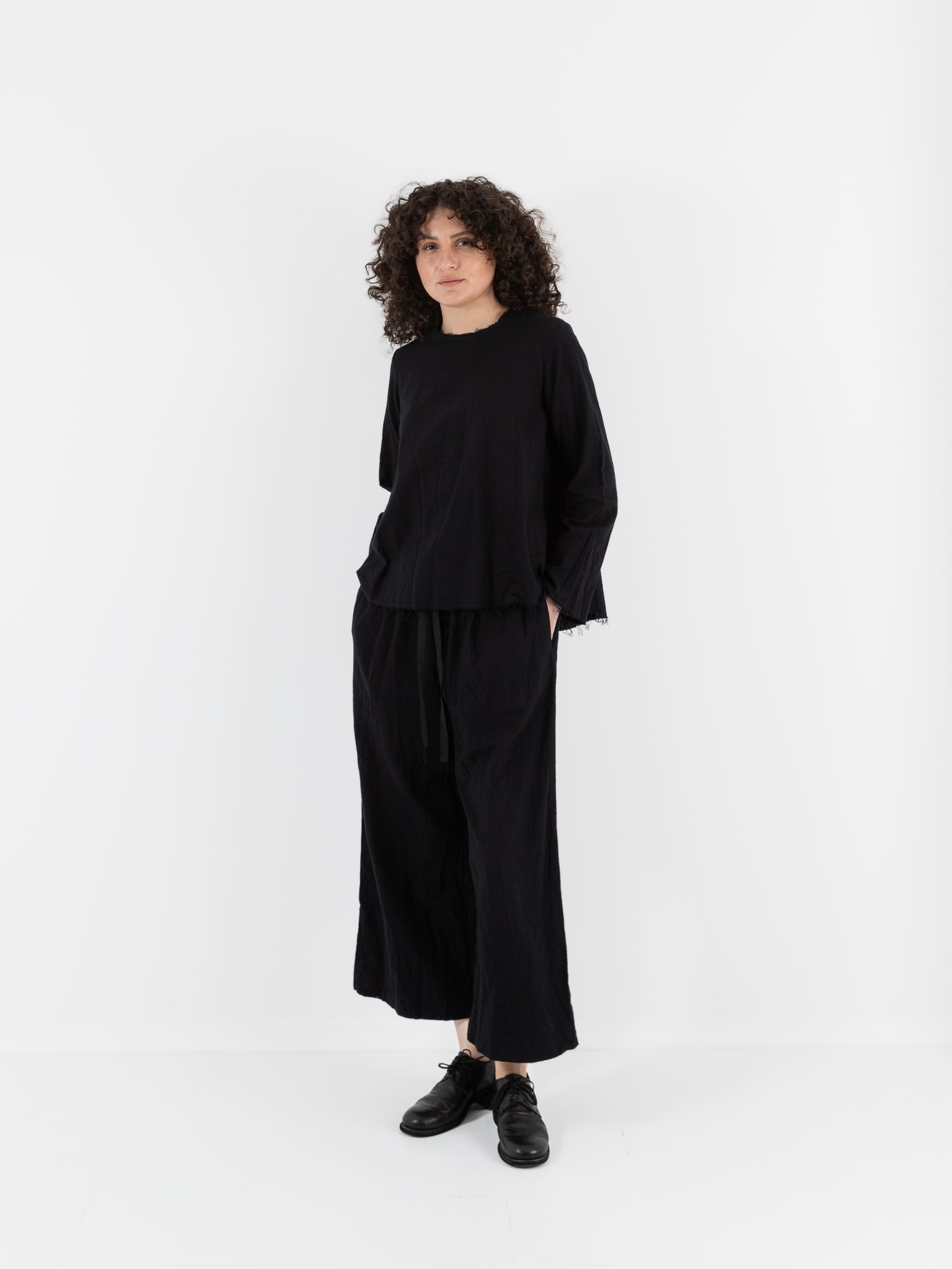 SCHA Long Sleeve Top in Black - Worthwhile
