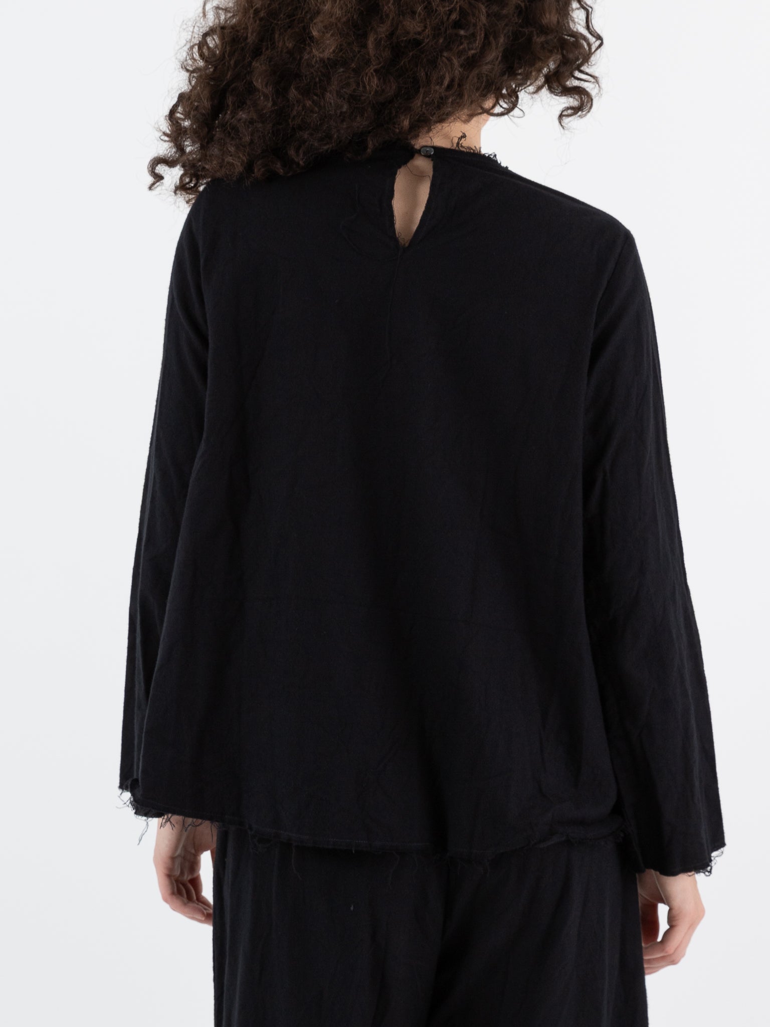 SCHA Long Sleeve Top in Black - Worthwhile