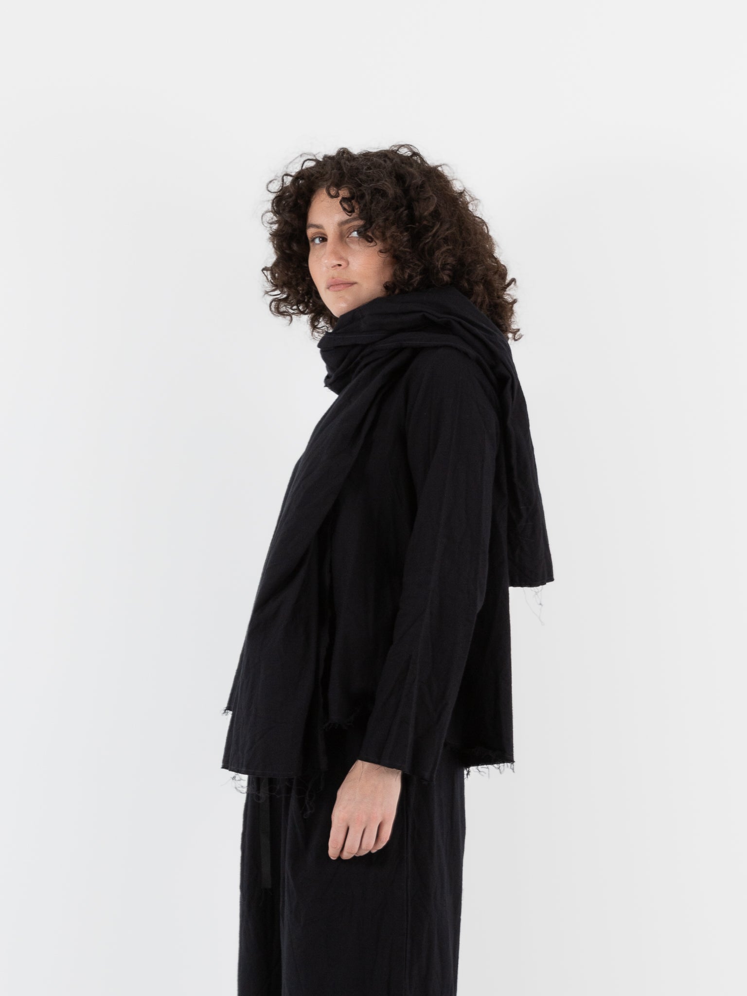 SCHA Casablanca Big Scarf in Black - Worthwhile