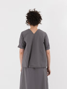 SCHA Half Sleeve Top in Charcoal Grey - SCHA at Worthwhile - shop TOP