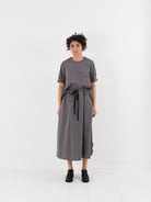 SCHA Skirt with Flowers in Charcoal Grey - SCHA at Worthwhile - shop SKIRT