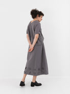 SCHA Skirt with Flowers in Charcoal Grey - SCHA at Worthwhile - shop SKIRT