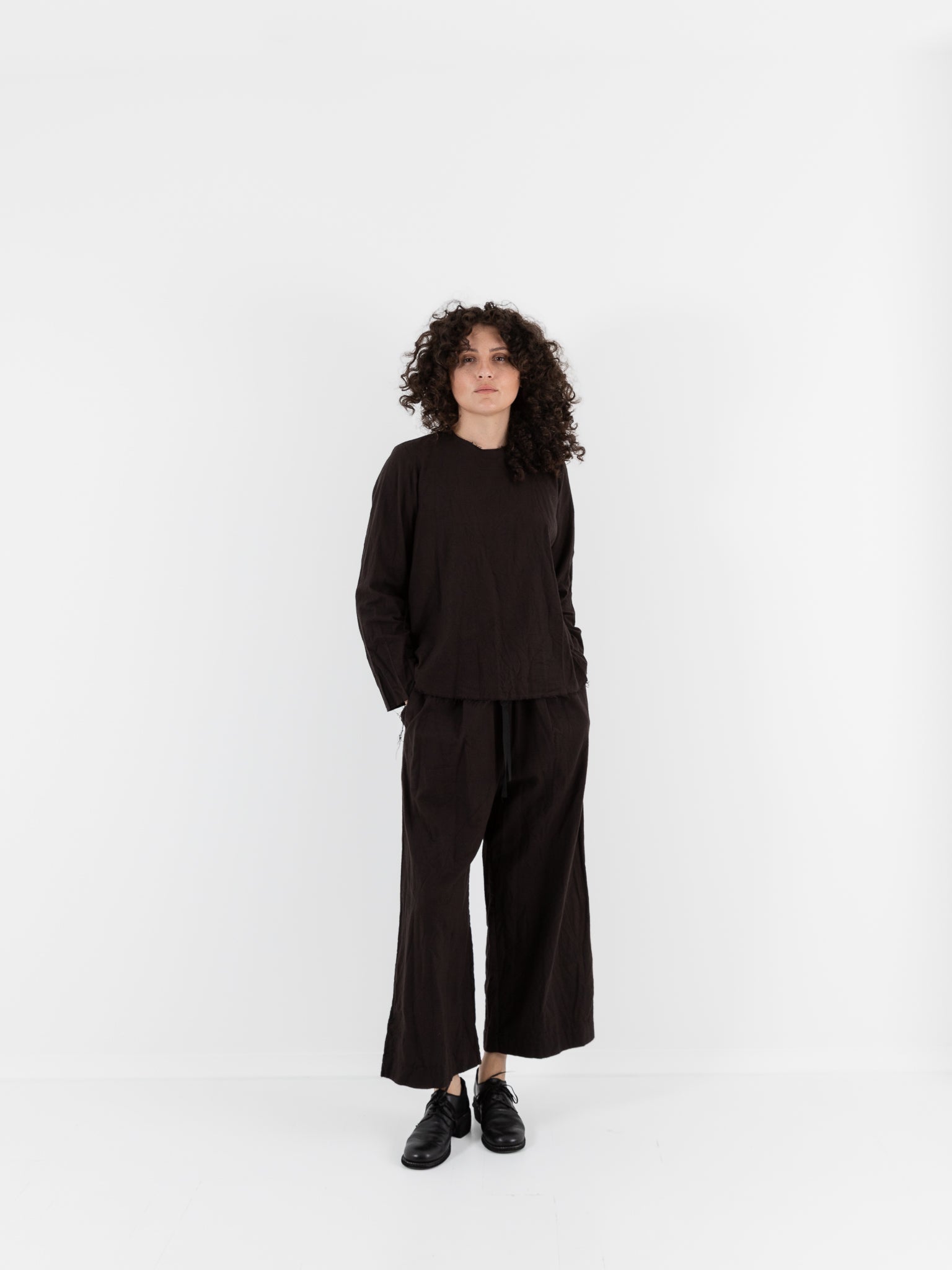 SCHA Long Sleeve Top in Bitter Chocolate - Worthwhile