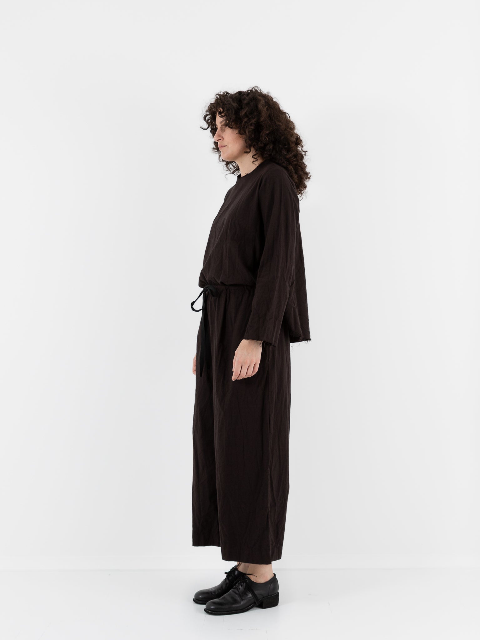 SCHA Wide Leg Pants in Bitter Chocolate - Worthwhile