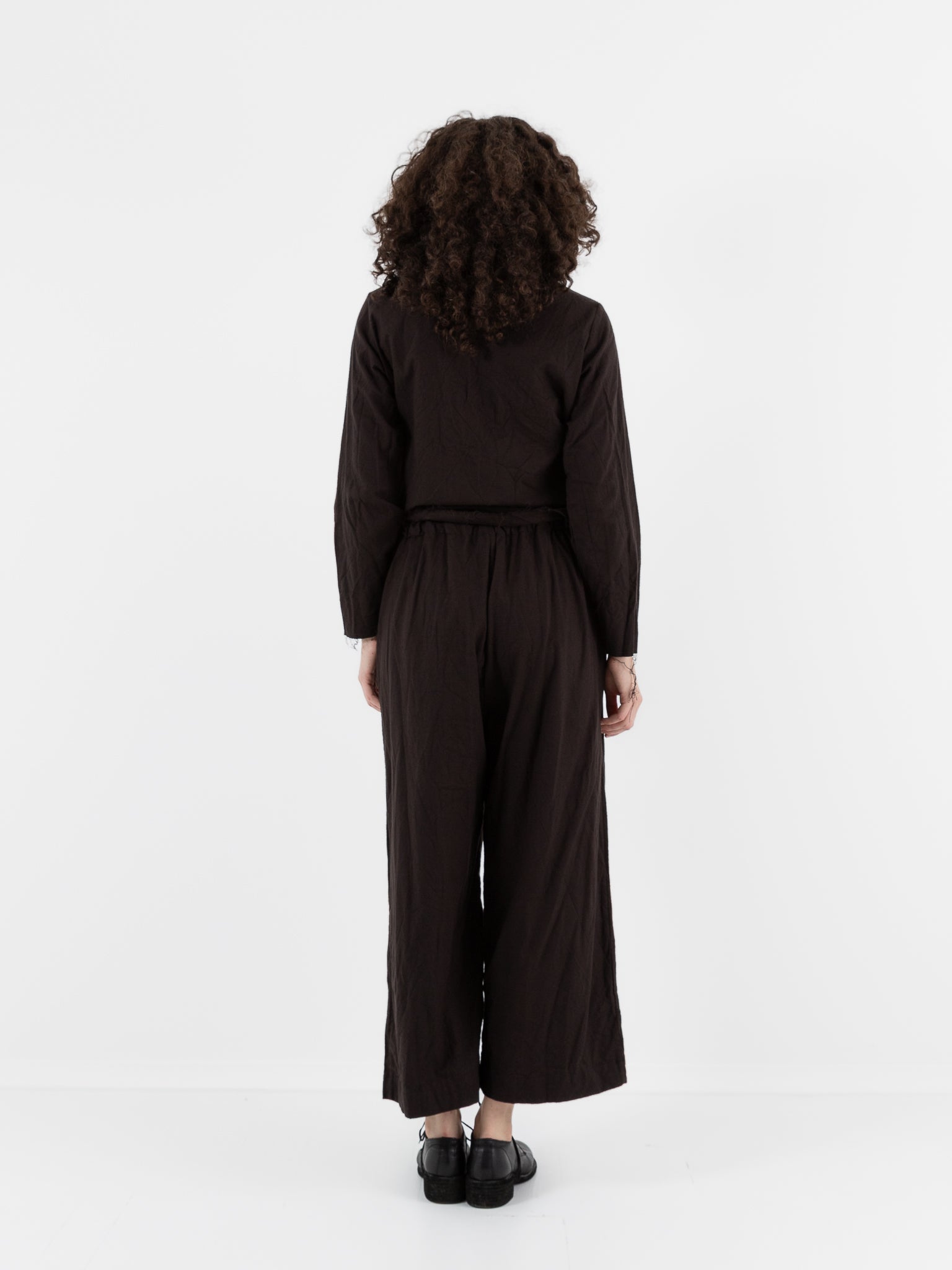 SCHA Wide Leg Pants in Bitter Chocolate - Worthwhile