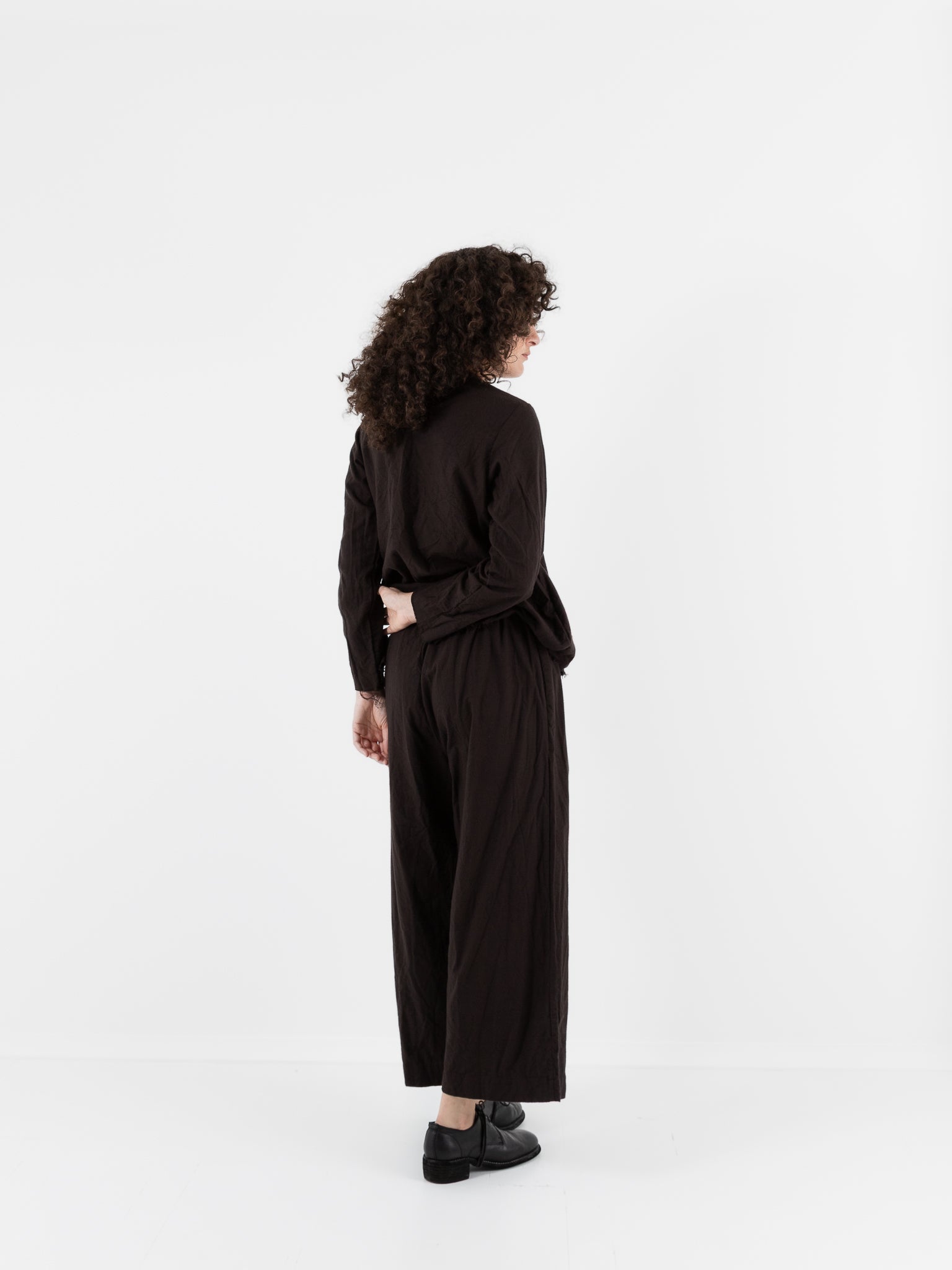 SCHA Wide Leg Pants in Bitter Chocolate - Worthwhile