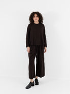 SCHA Wide Leg Pants in Bitter Chocolate - SCHA at Worthwhile