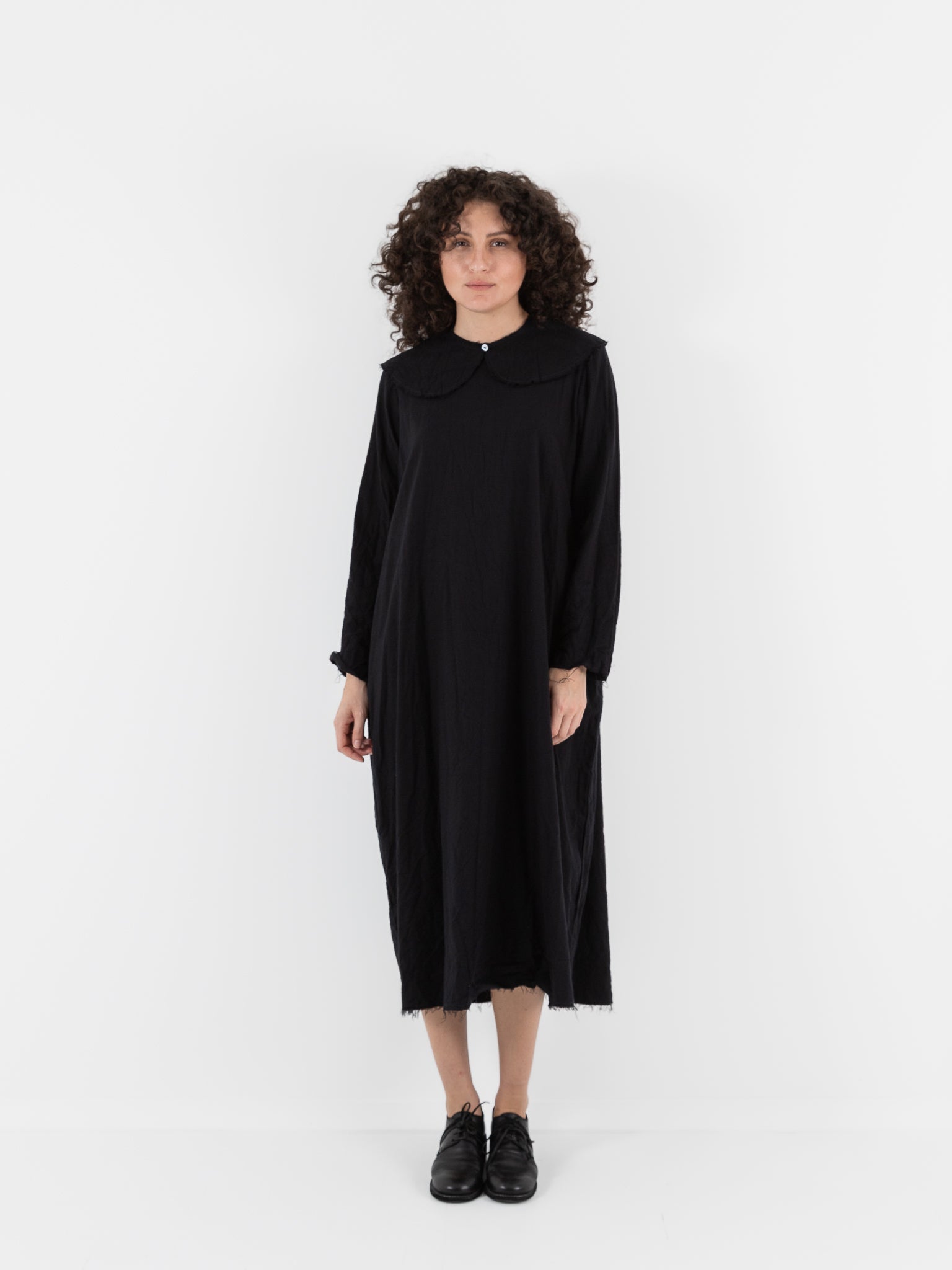 SCHA Dress with Collar in Black - Worthwhile