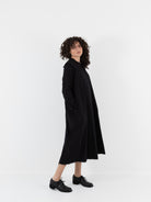 SCHA Dress with Collar in Black - Worthwhile