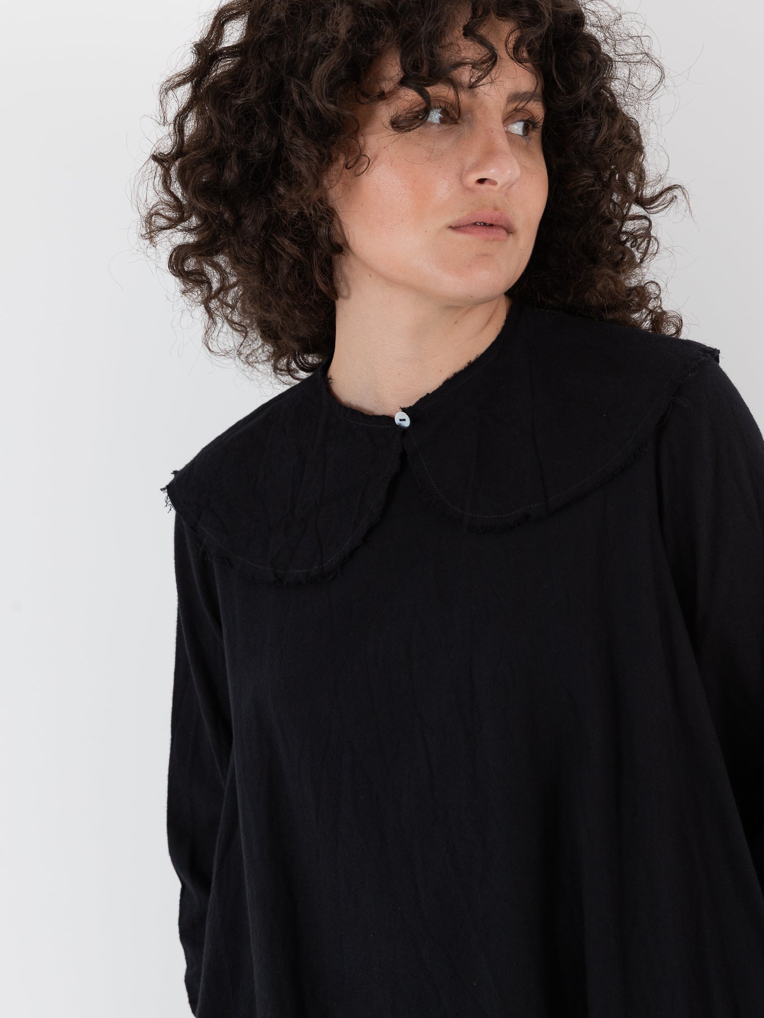 SCHA Dress with Collar in Black - Worthwhile