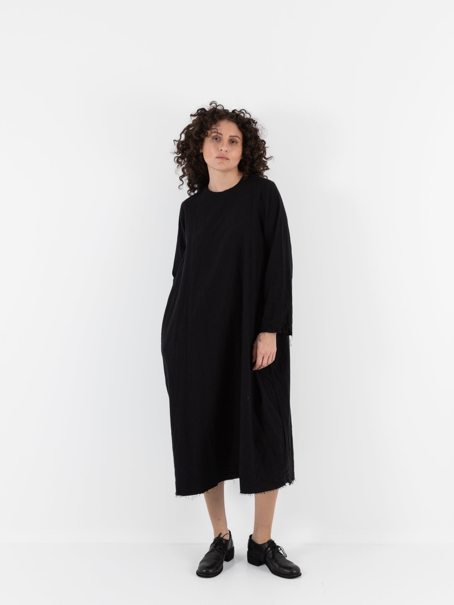 SCHA Dress with Collar in Black - Worthwhile