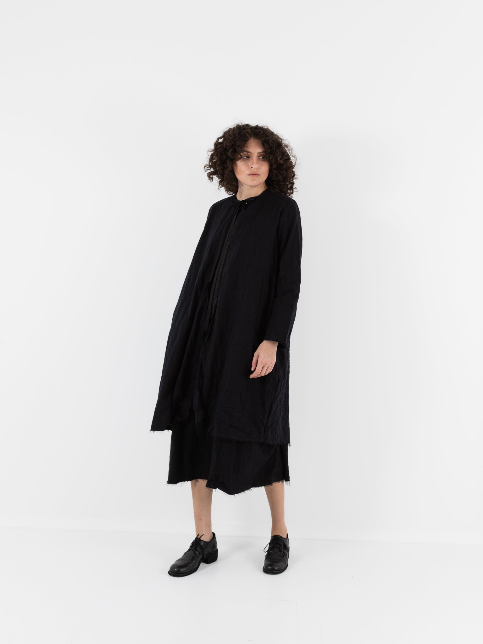 SCHA Cosy Coat in Black - Worthwhile